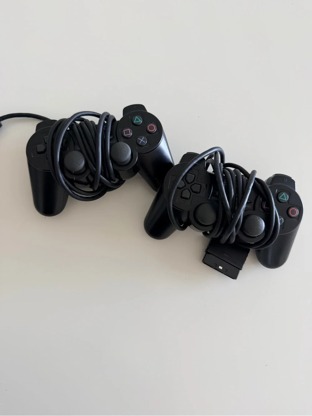 Sony PlayStation 2 Slim Console with Black Controller and Yellow Memory Card